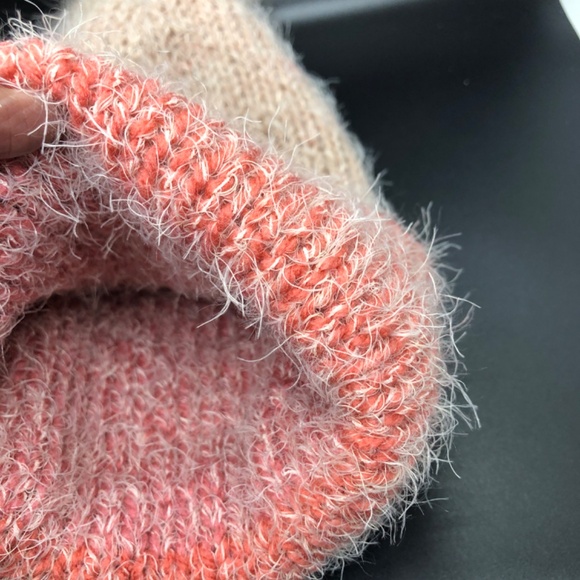 Fuzzy Beanie Super Soft Winter Color Block Knit Hat with Removable Pom Pom main image 6